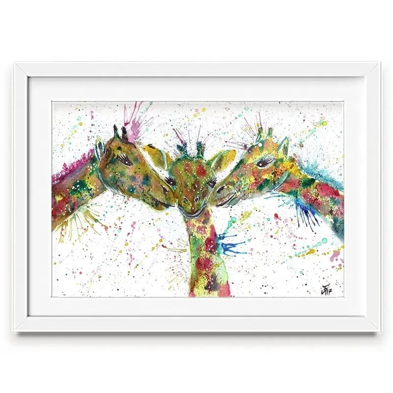 Giraffes Together Framed Art Print Giraffes Together Framed Art Print wall art product Jamie Taylor