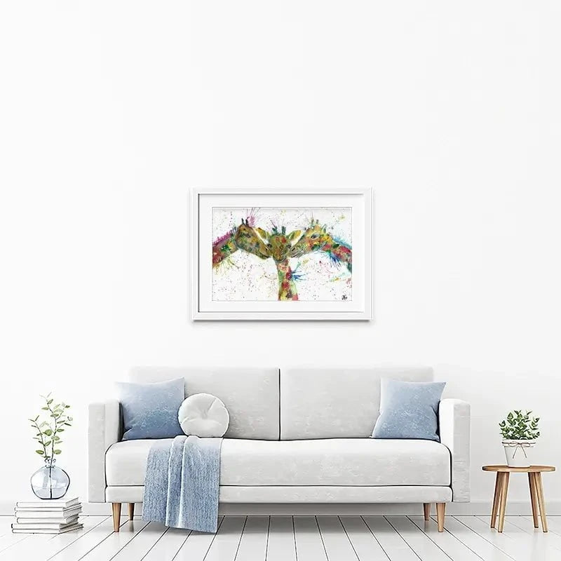 Giraffes Together Framed Art Print Giraffes Together Framed Art Print wall art product Jamie Taylor