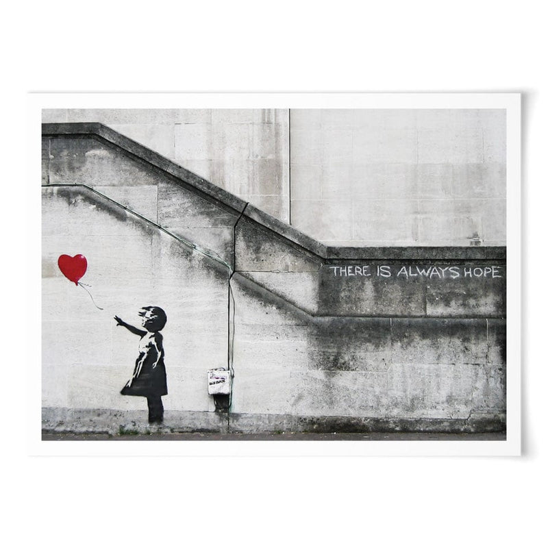Girl And Heart Balloon Art Print wall art product Banksy