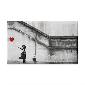 Girl And Heart Balloon Oversized Canvas Print Girl And Heart Balloon Oversized Canvas Print wall art product Art Print Shop