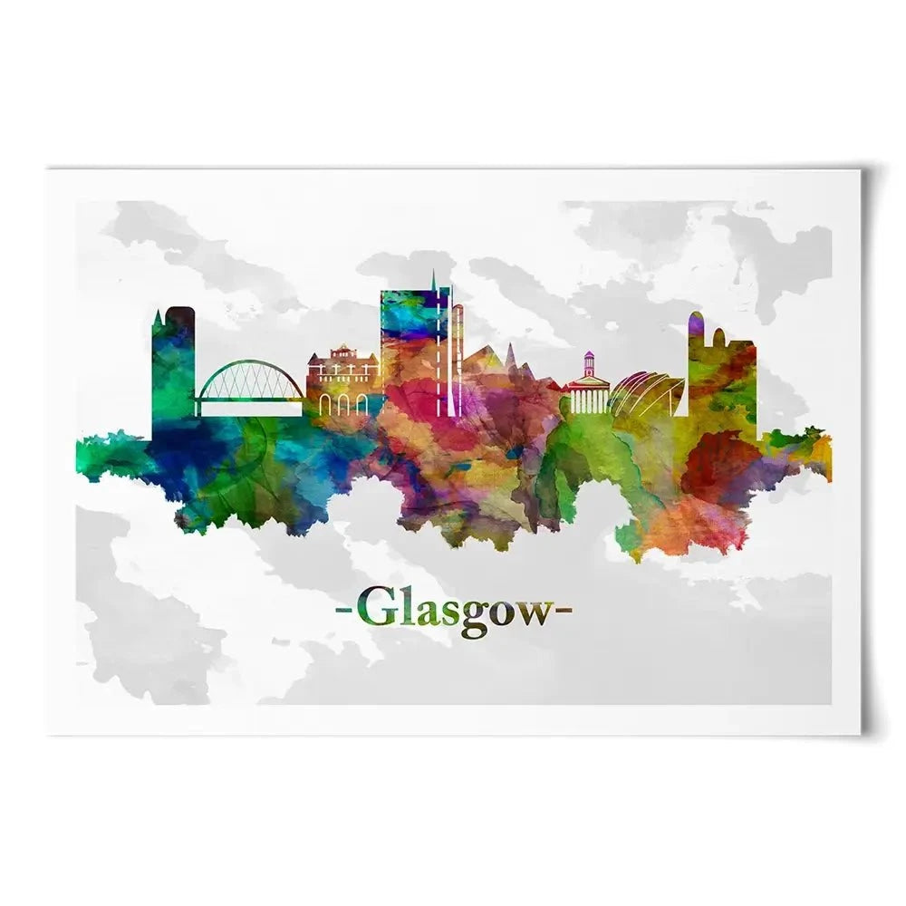 Glasgow In Colour Art Print Glasgow In Colour Art Print wall art product Towseef Dar / Shutterstock