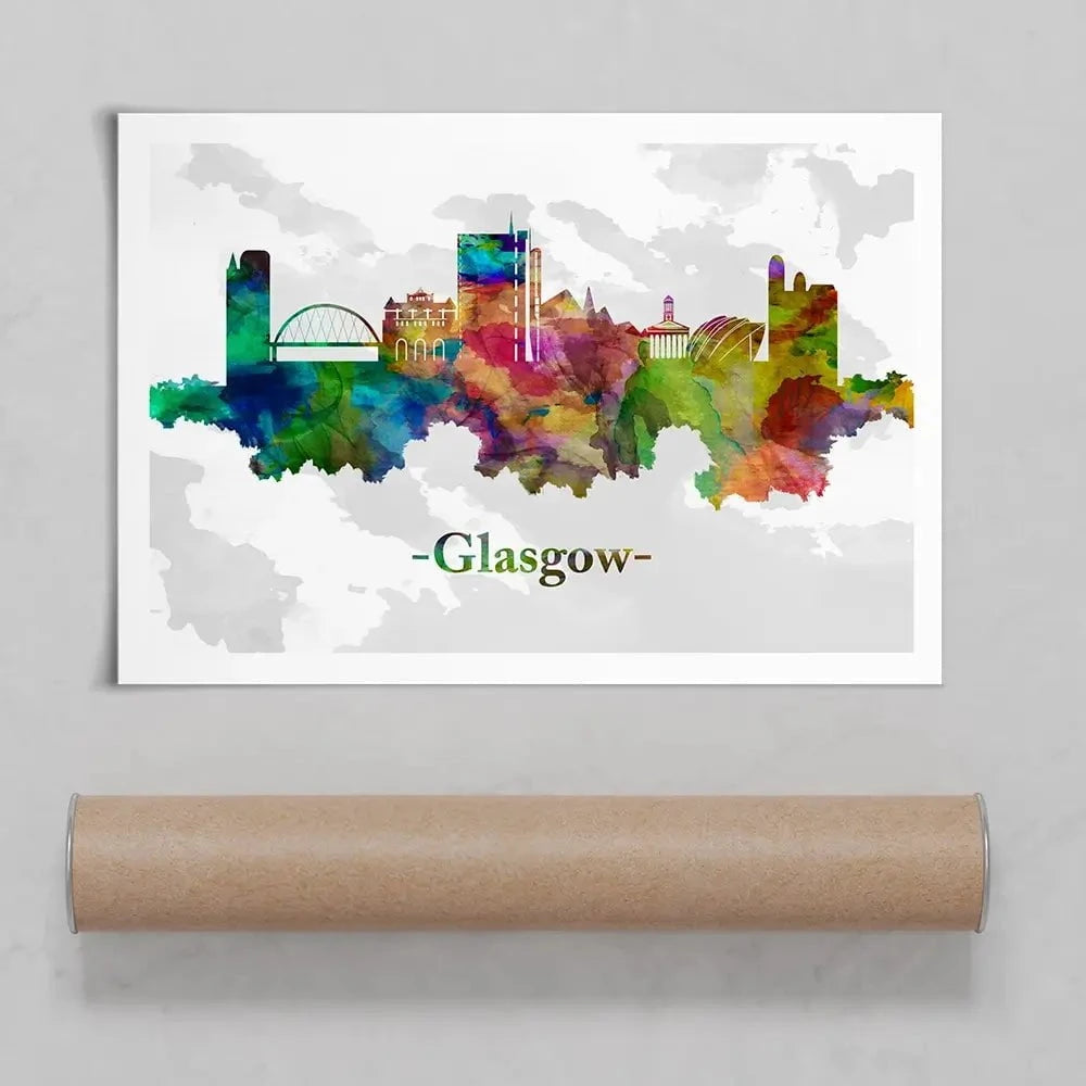 Glasgow In Colour Art Print Glasgow In Colour Art Print wall art product Towseef Dar / Shutterstock