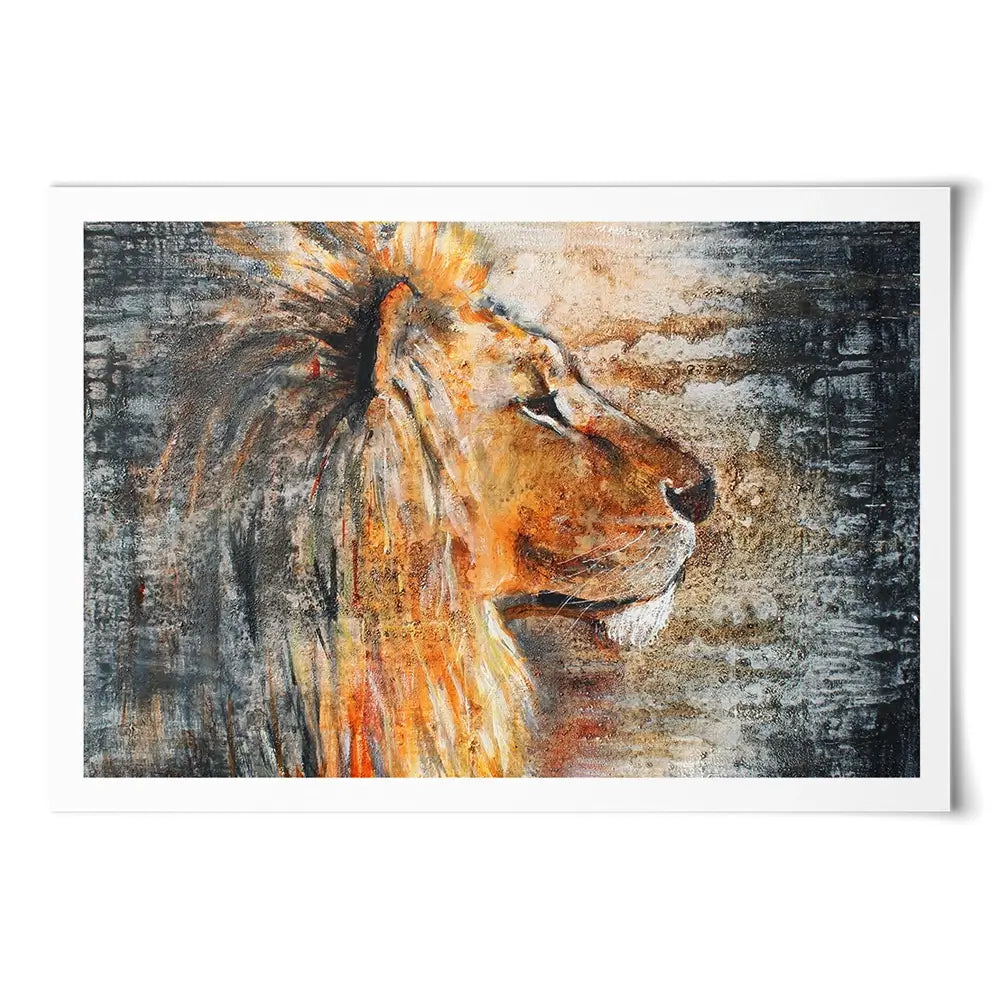 Glowing Lion Art Print Glowing Lion Art Print wall art product Studio Paint-Ing