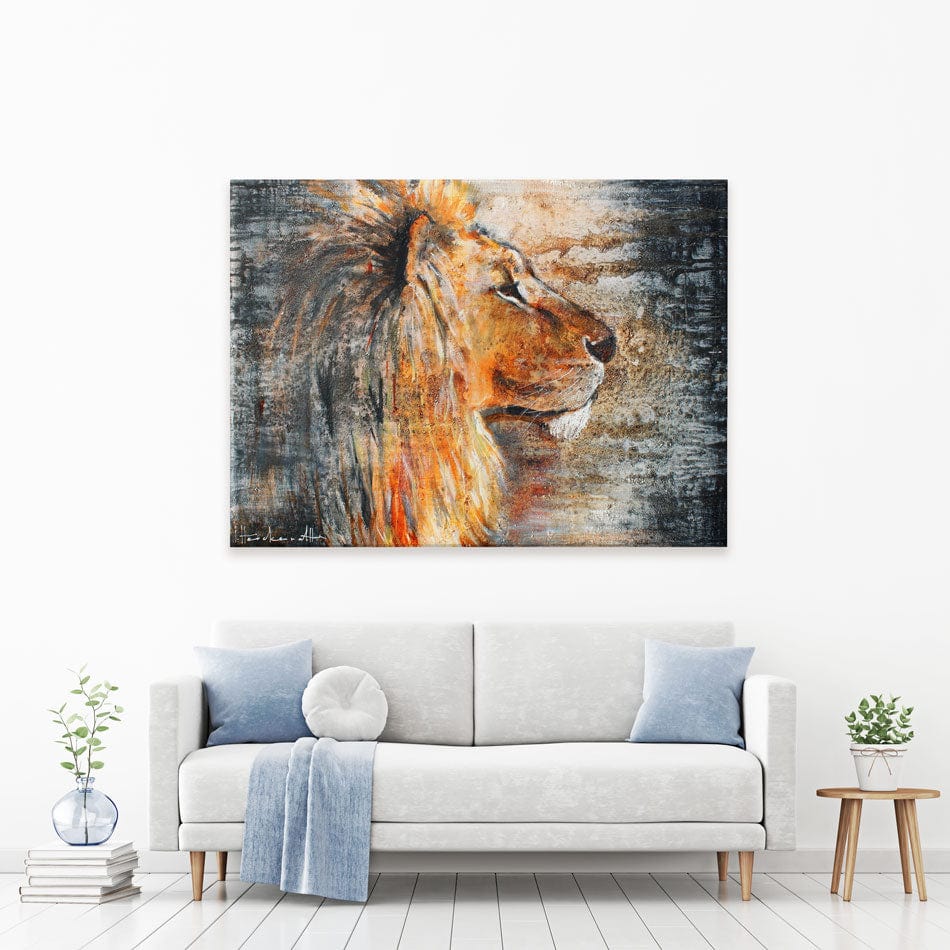 Glowing Lion Canvas Print wall art product Ingeborg Herckenrath