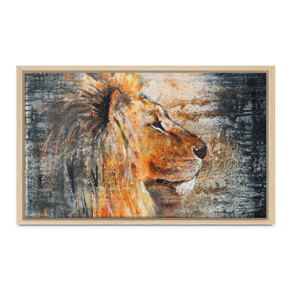 Glowing Lion Canvas Print Glowing Lion Canvas Print wall art product Studio Paint-Ing