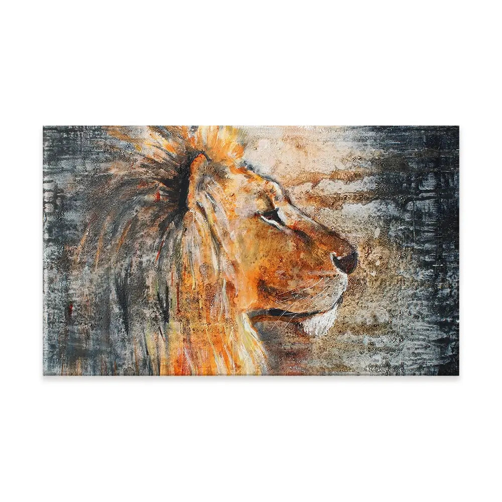 Glowing Lion Canvas Print Glowing Lion Canvas Print wall art product Studio Paint-Ing