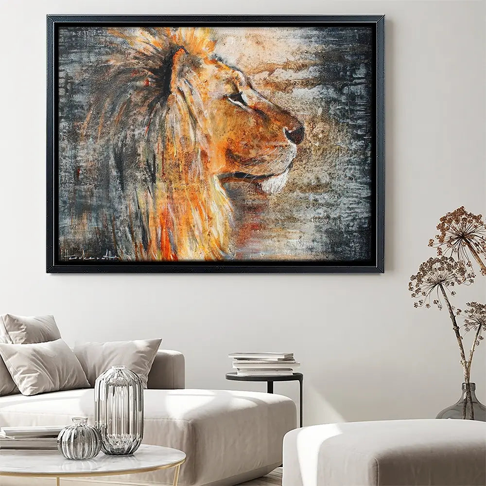 Glowing Lion Canvas Print Glowing Lion Canvas Print wall art product Studio Paint-Ing