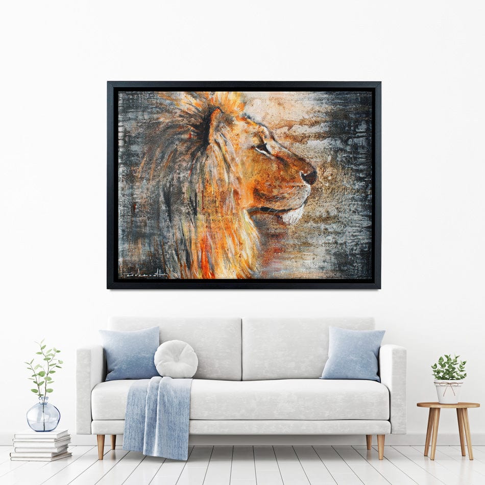 Glowing Lion Canvas Print wall art product Studio Paint-Ing