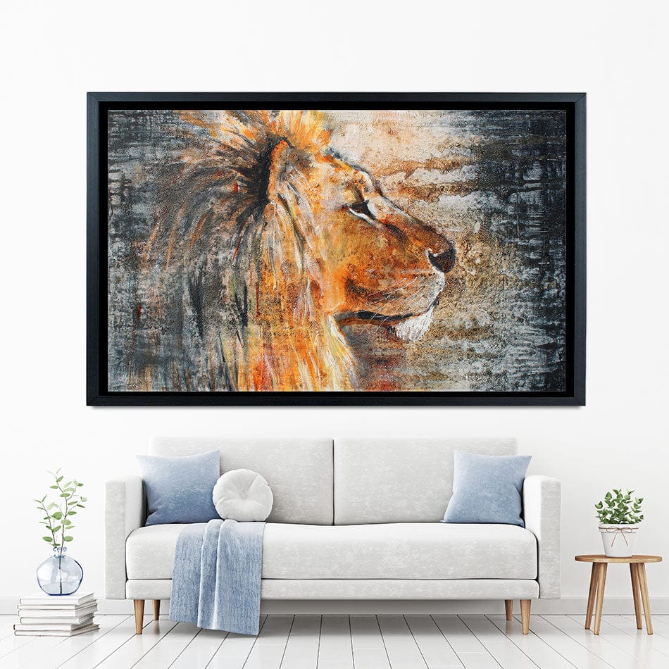 Glowing Lion Canvas Print wall art product Studio Paint-Ing