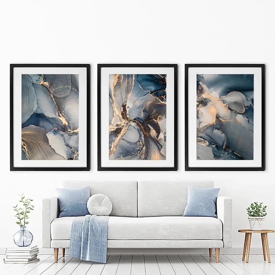 Glowing Marble Framed Art Print Trio Glowing Marble Framed Art Print Trio wall art product coldsun777 / Shutterstock