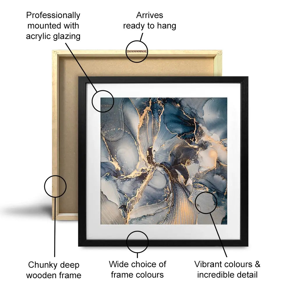 Glowing Marble Square Framed Art Print Glowing Marble Square Framed Art Print | Marble Artwork wall art product coldsun777 / Shutterstock