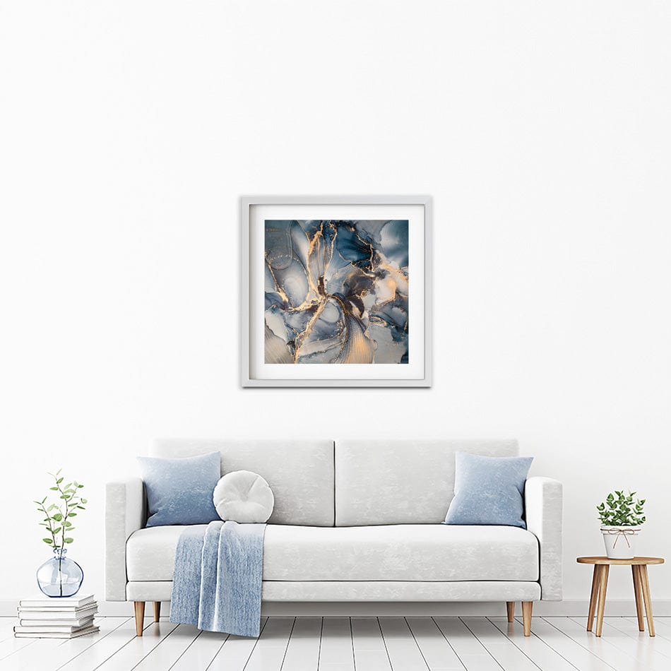 Glowing Marble Square Framed Art Print wall art product coldsun777 / Shutterstock