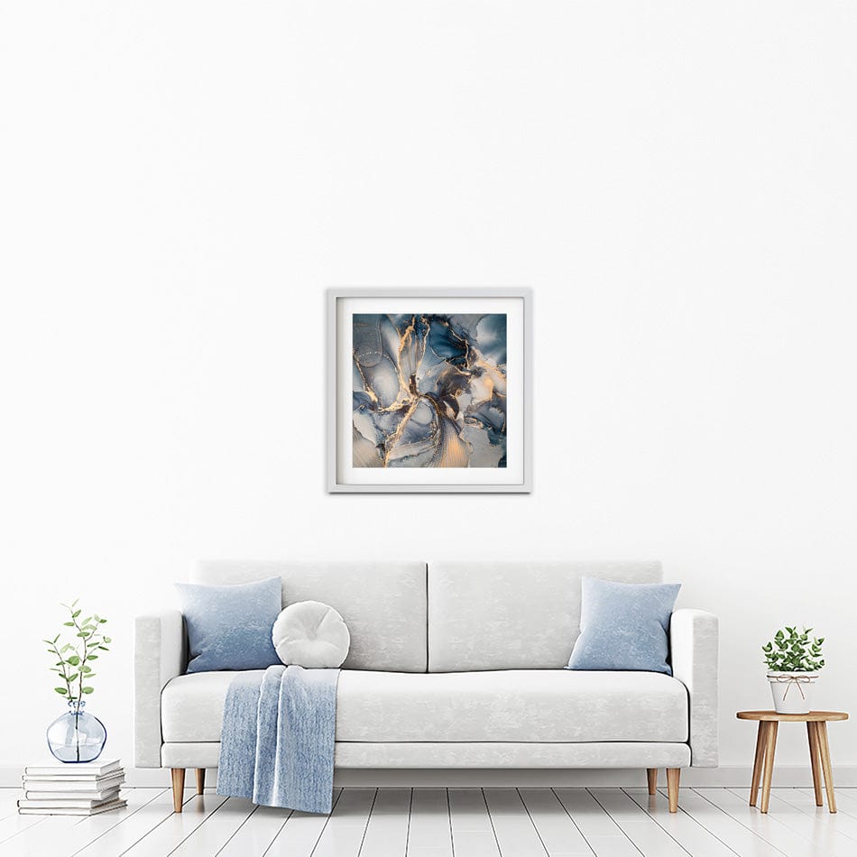 Glowing Marble Square Framed Art Print wall art product coldsun777 / Shutterstock