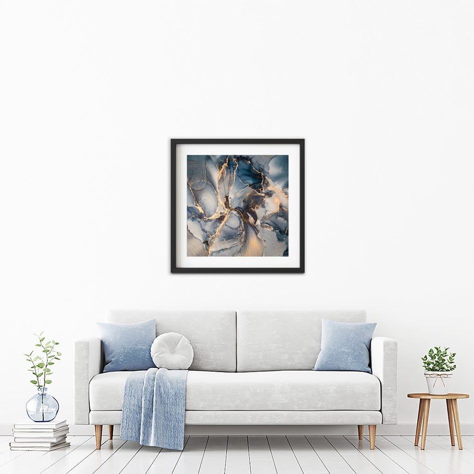 Glowing Marble Square Framed Art Print wall art product coldsun777 / Shutterstock