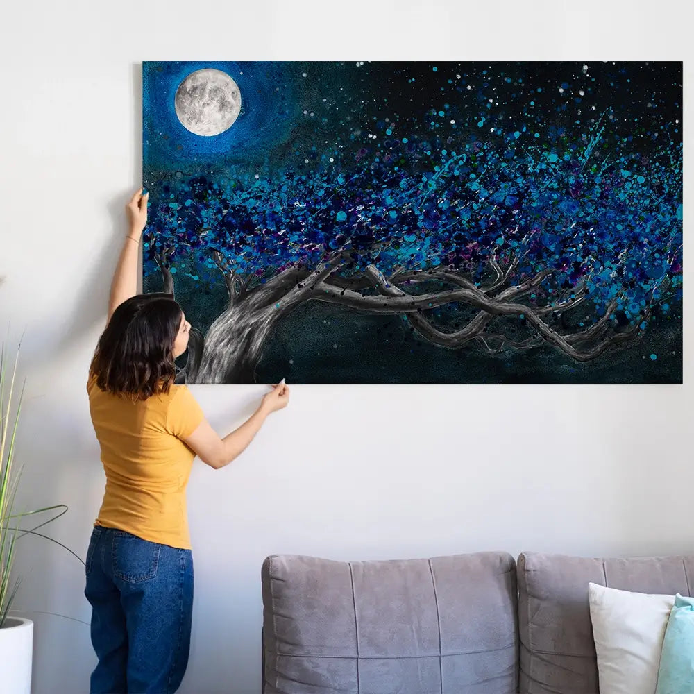 Glowing Midnight Tree Oversized Canvas Print Glowing Midnight Tree Oversized Canvas Print wall art product Ashvin Harrison