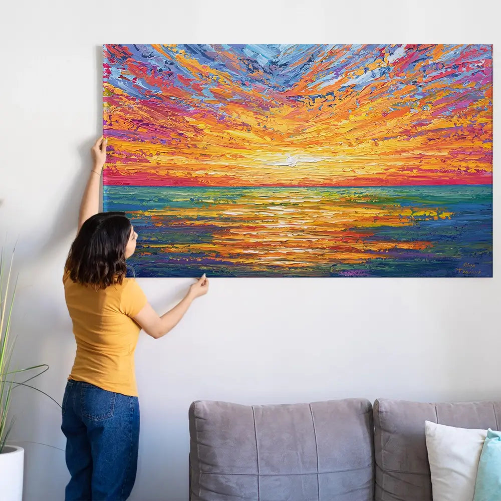 Glowing Sun Oversized Canvas Print Glowing Sun Oversized Canvas Print wall art product Art Print Shop
