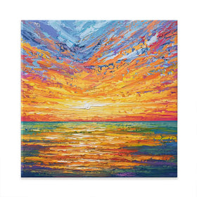 Glowing Sun Square Canvas Print Glowing Sun Square Canvas Print wall art product Olga Tkachyk