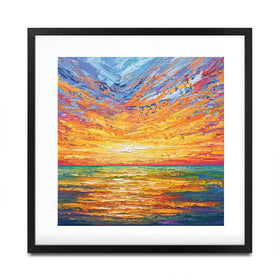 Glowing Sun Square Framed Art Print Glowing Sun Square Framed Art Print wall art product Olga Tkachyk