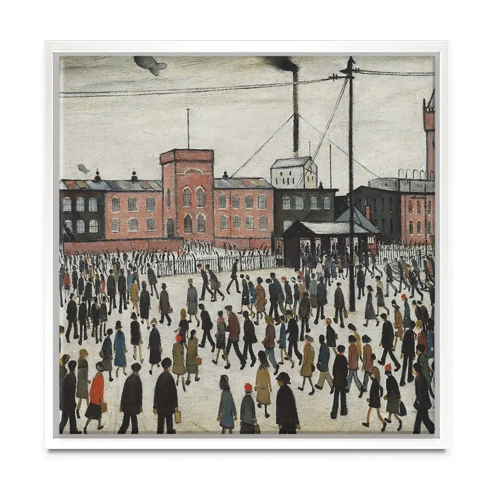 Going To Work Square Canvas Print Going To Work Square Canvas Print wall art product L.S.Lowry