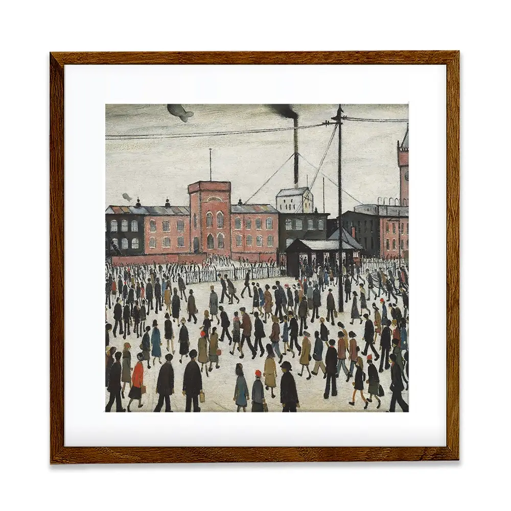 Going To Work Square Framed Art Print Going To Work Square Framed Art Print wall art product L.S.Lowry