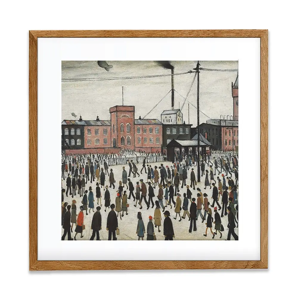 Going To Work Square Framed Art Print Going To Work Square Framed Art Print wall art product L.S.Lowry