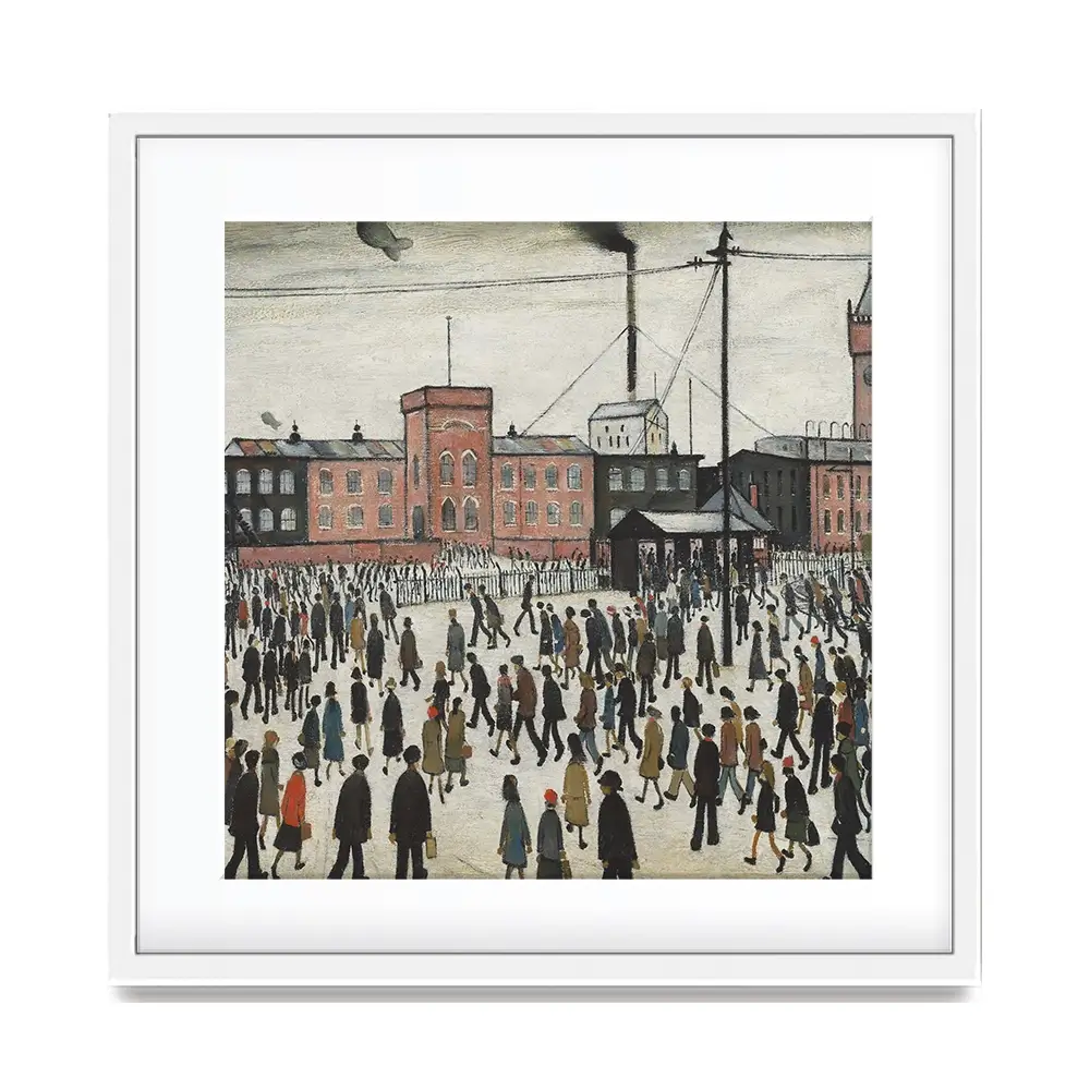 Going To Work Square Framed Art Print Going To Work Square Framed Art Print wall art product L.S.Lowry