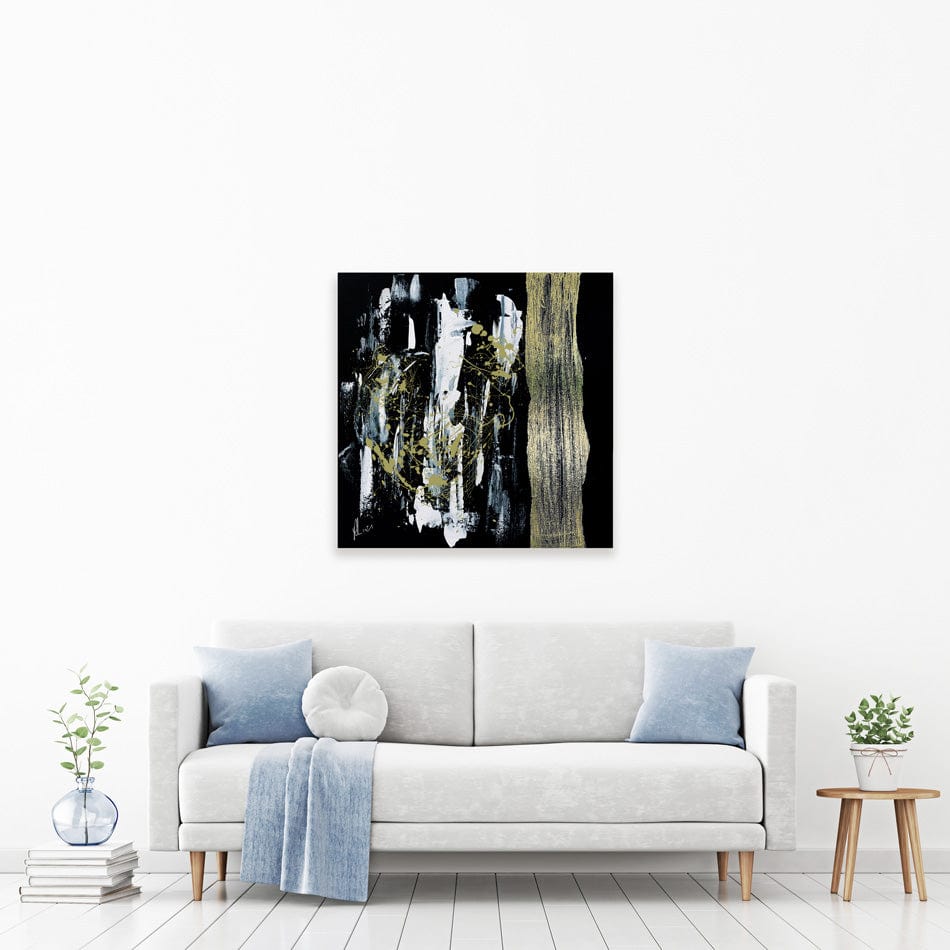 Gold Abstract Canvas Print wall art product Aimee Linzi