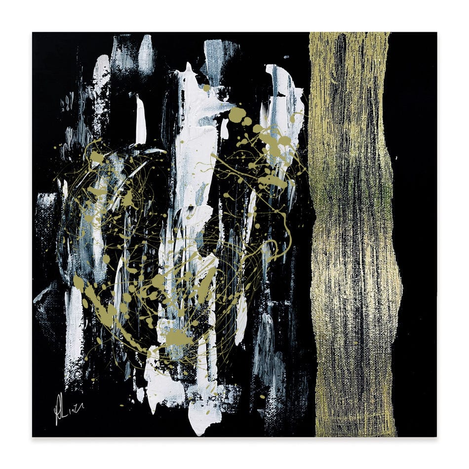 Gold Abstract Canvas Print wall art product Aimee Linzi