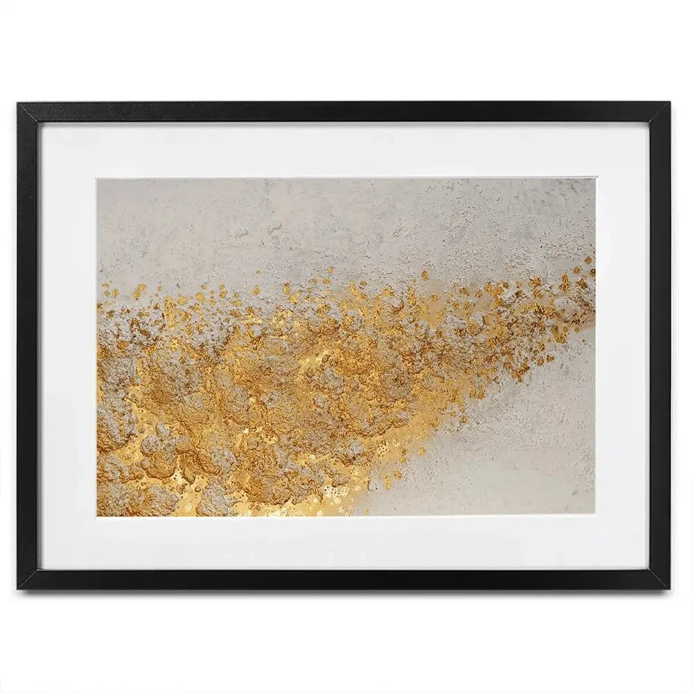 Gold Flow Framed Art Print Gold Flow Framed Art Print wall art product Maria Moretti