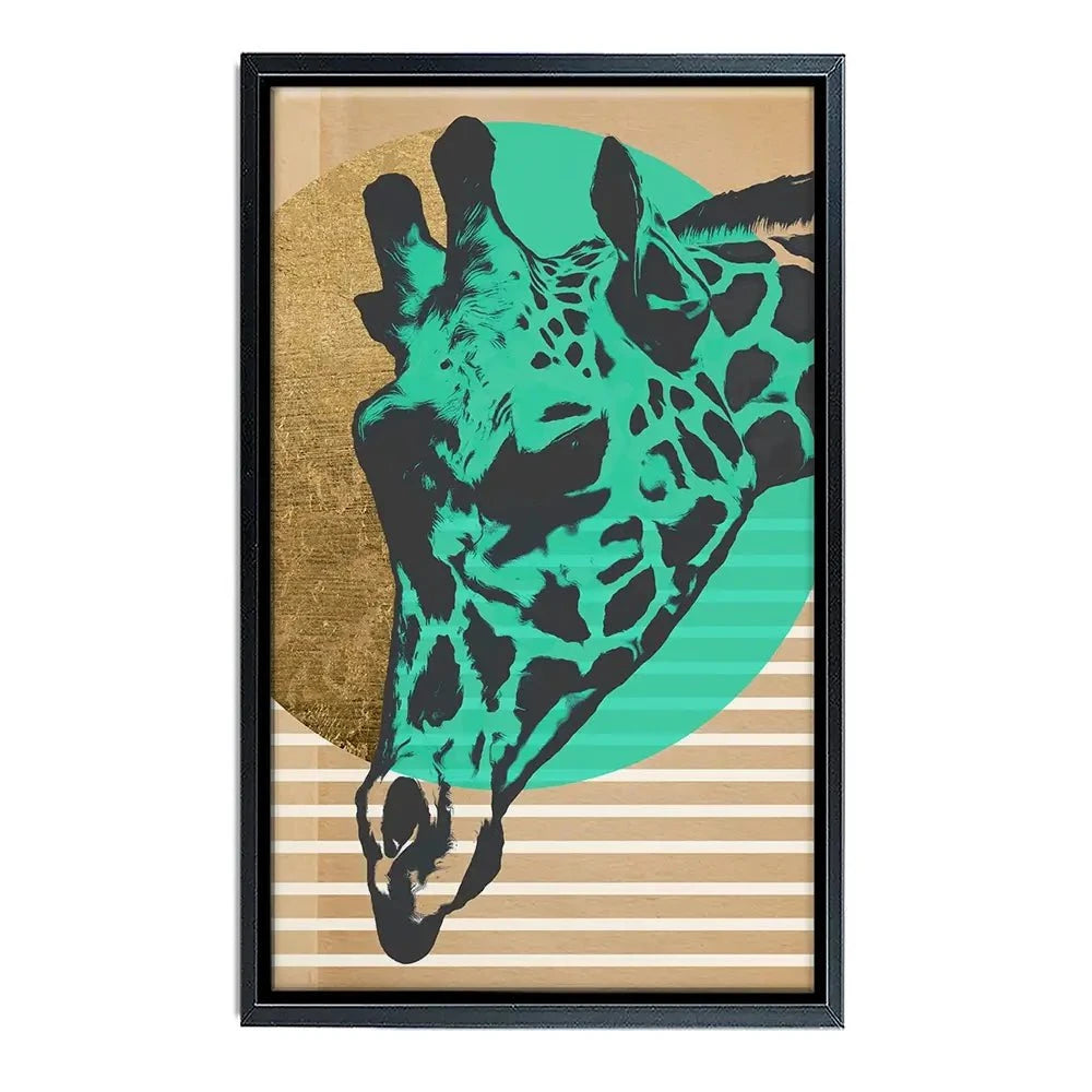 Gold Geometric Giraffe Canvas Print Gold Geometric Giraffe Canvas Print wall art product Alonzo Saunders