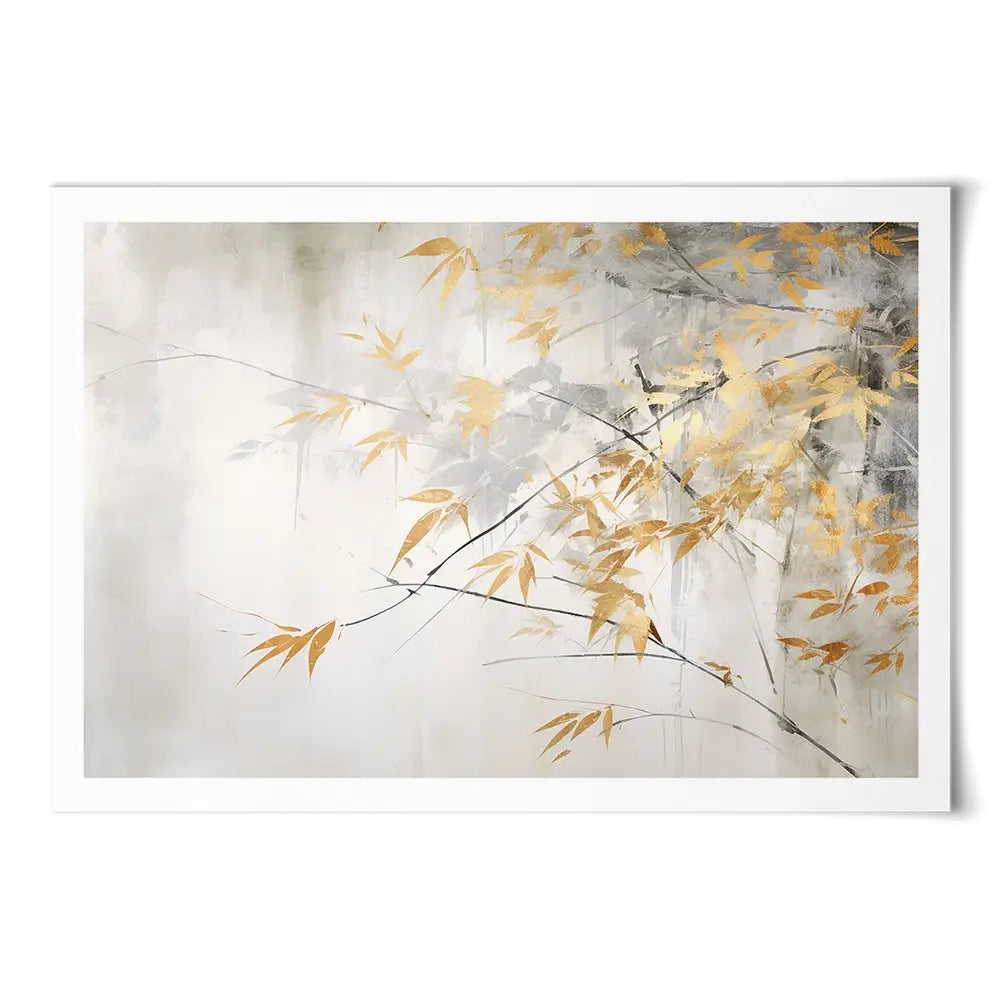 Gold Leaf Branches Art Print Gold Leaf Branches Art Print wall art product Art Print Shop