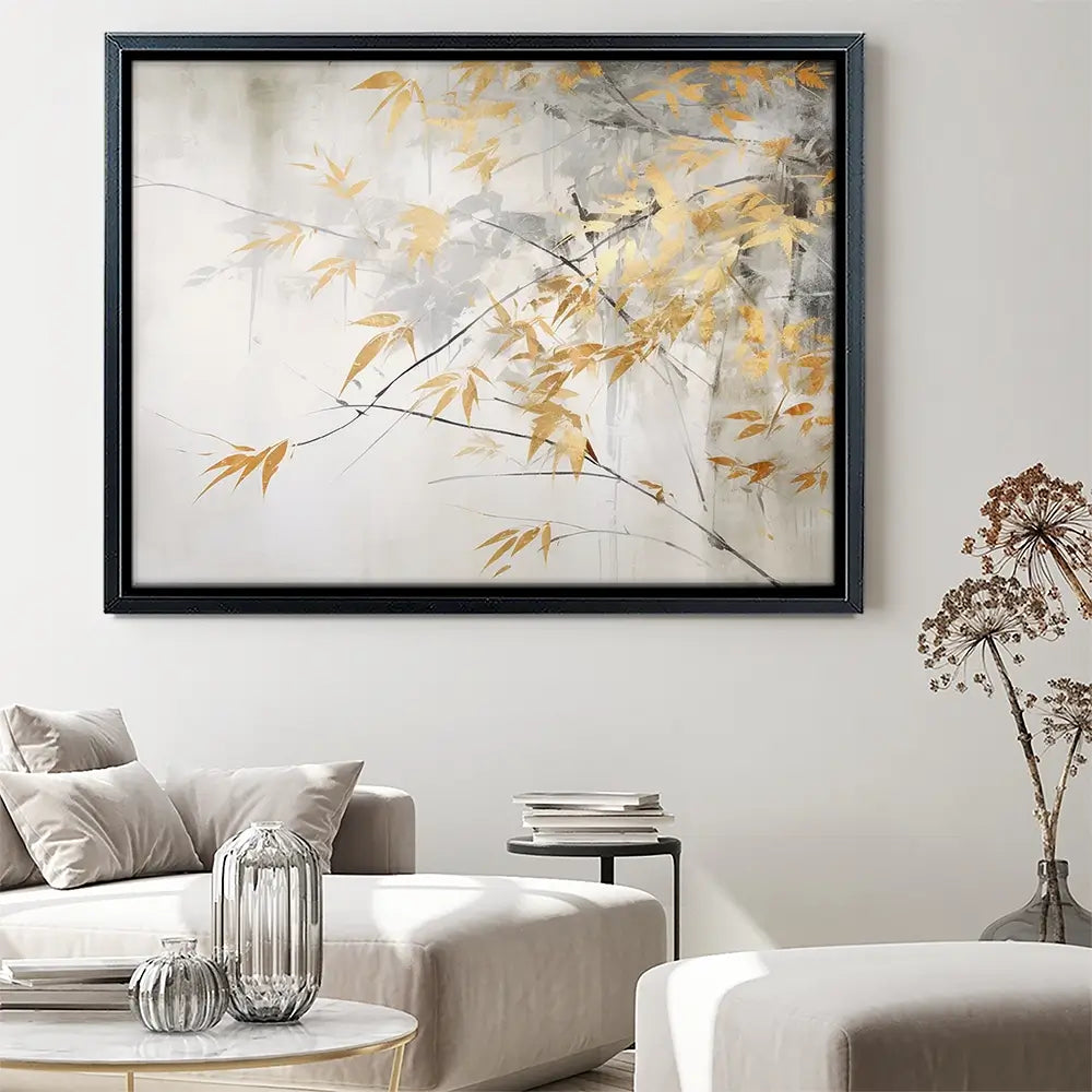 Gold Leaf Branches Canvas Print Gold Leaf Branches Canvas Print wall art product Art Print Shop