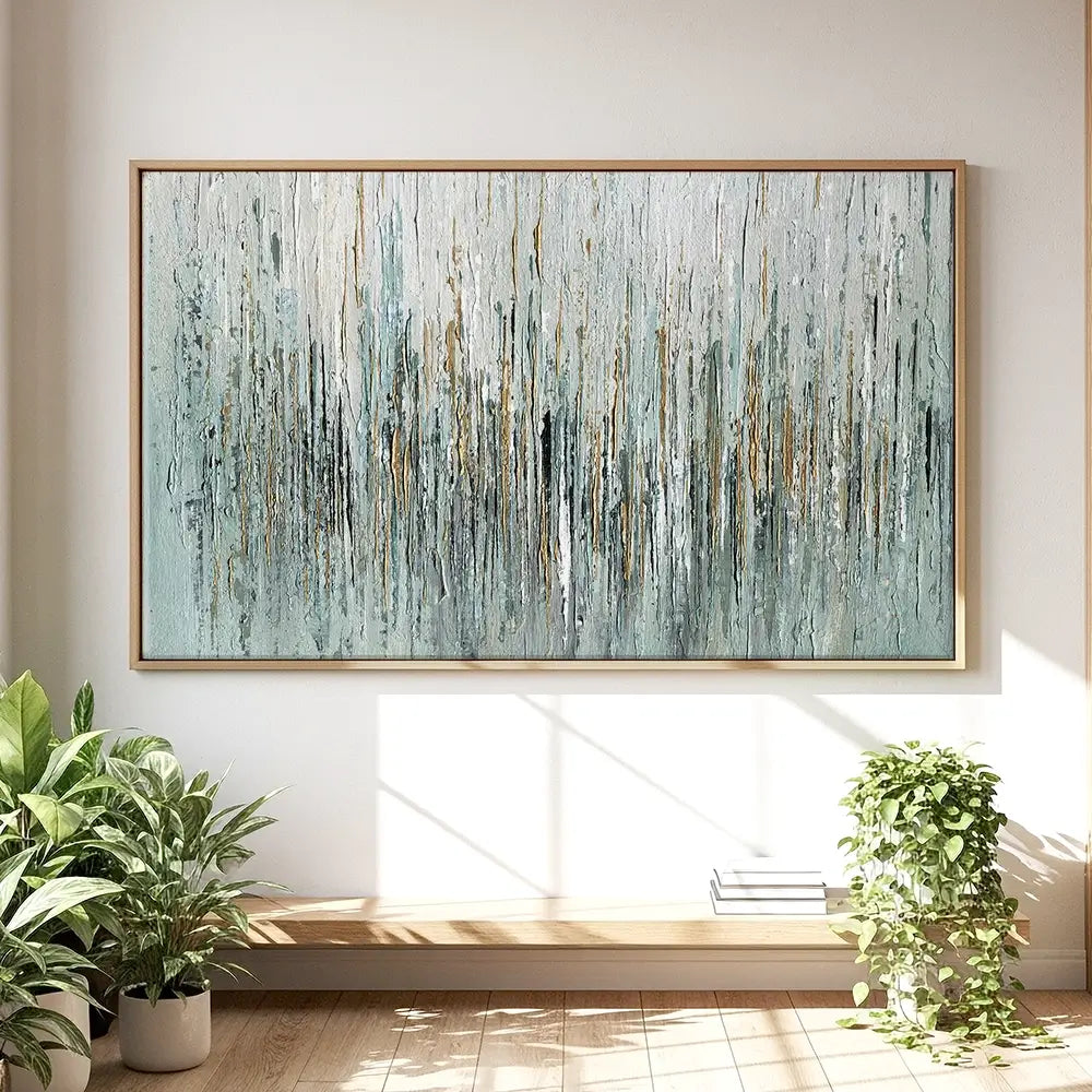 Gold Rain Oversized Canvas Print Gold Rain Oversized Canvas Print wall art product Art Print Shop