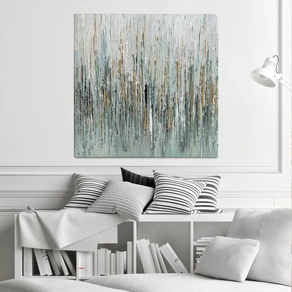 Gold Rain Square Canvas Print Gold Rain Square Canvas Print wall art product Svetlana Aleynikova