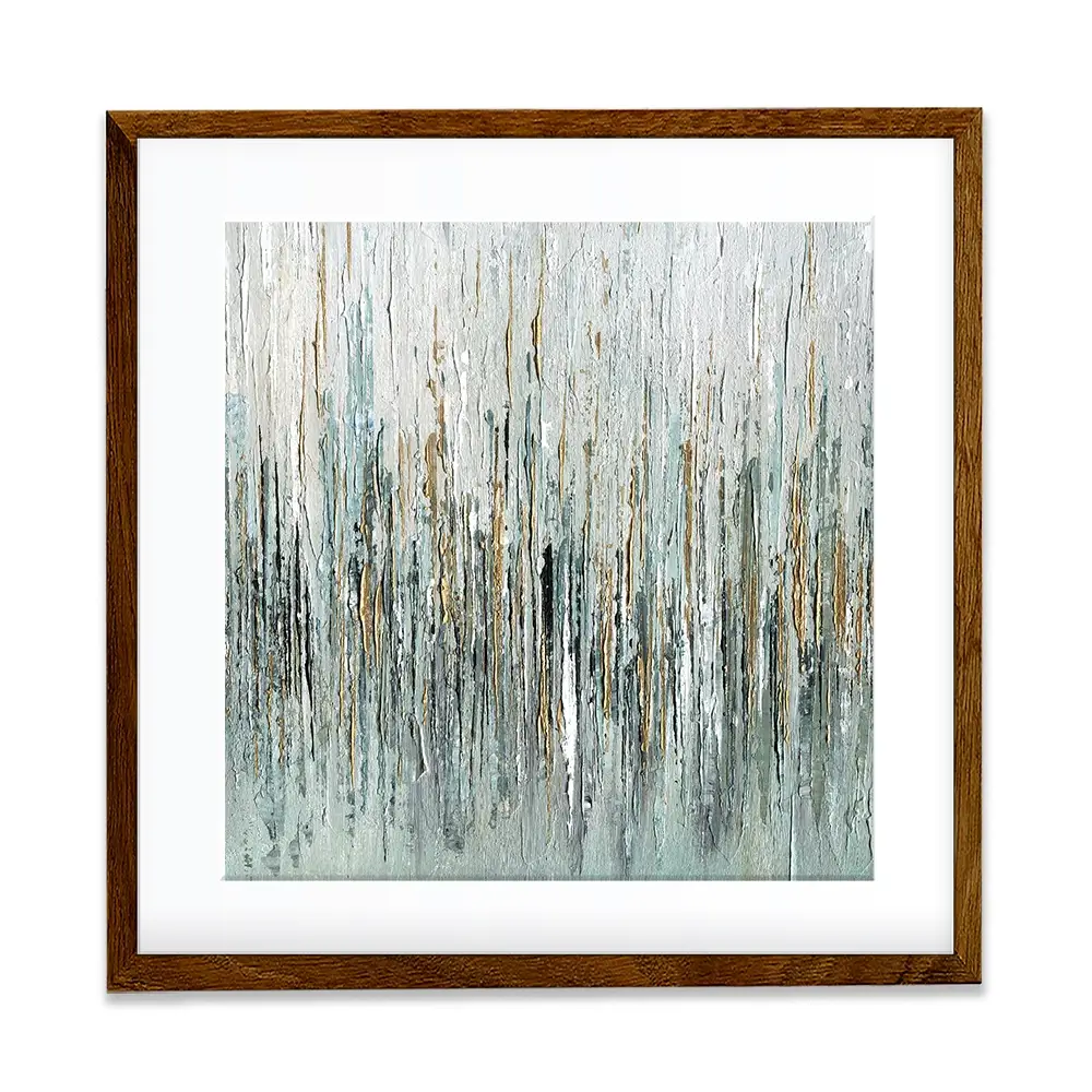 Gold Rain Square Framed Art Print Gold Rain Square Framed Art Print wall art product Svetlana Aleynikova