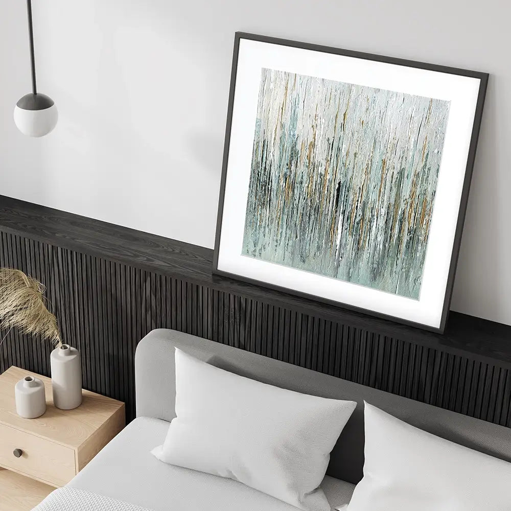 Gold Rain Square Framed Art Print Gold Rain Square Framed Art Print wall art product Svetlana Aleynikova