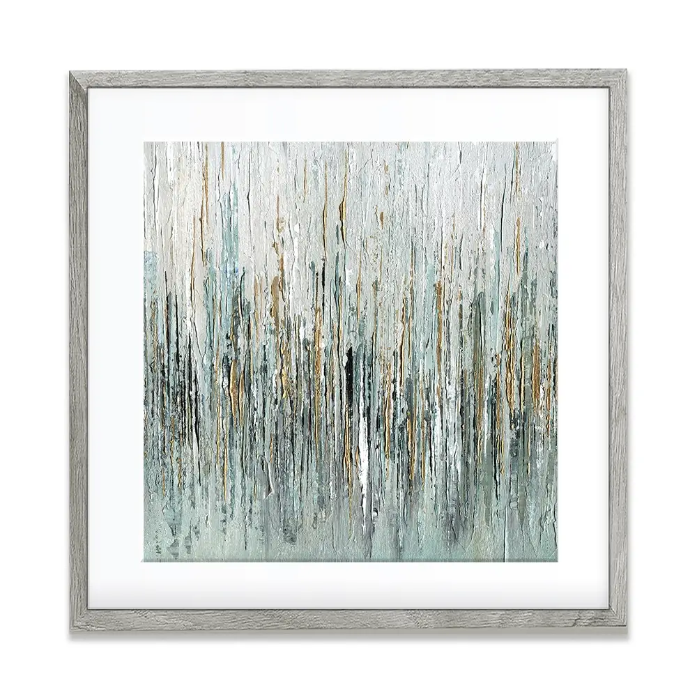 Gold Rain Square Framed Art Print Gold Rain Square Framed Art Print wall art product Svetlana Aleynikova