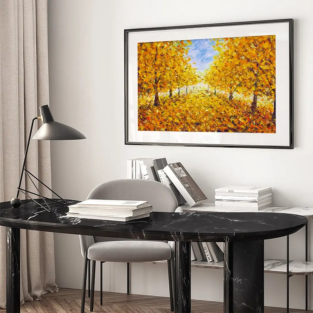 Golden Autumn Framed Art Print Golden Autumn Framed Art Print wall art product Valery Rybakow / Shutterstock