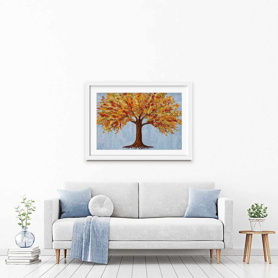 Golden Autumn Tree Framed Art Print wall art product Olga Tkachyk