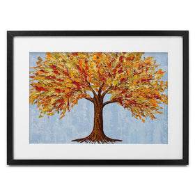 Golden Autumn Tree Framed Art Print wall art product Olga Tkachyk