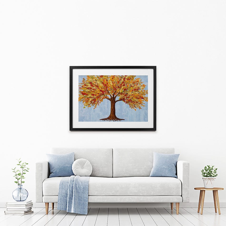 Golden Autumn Tree Framed Art Print wall art product / Shutterstock