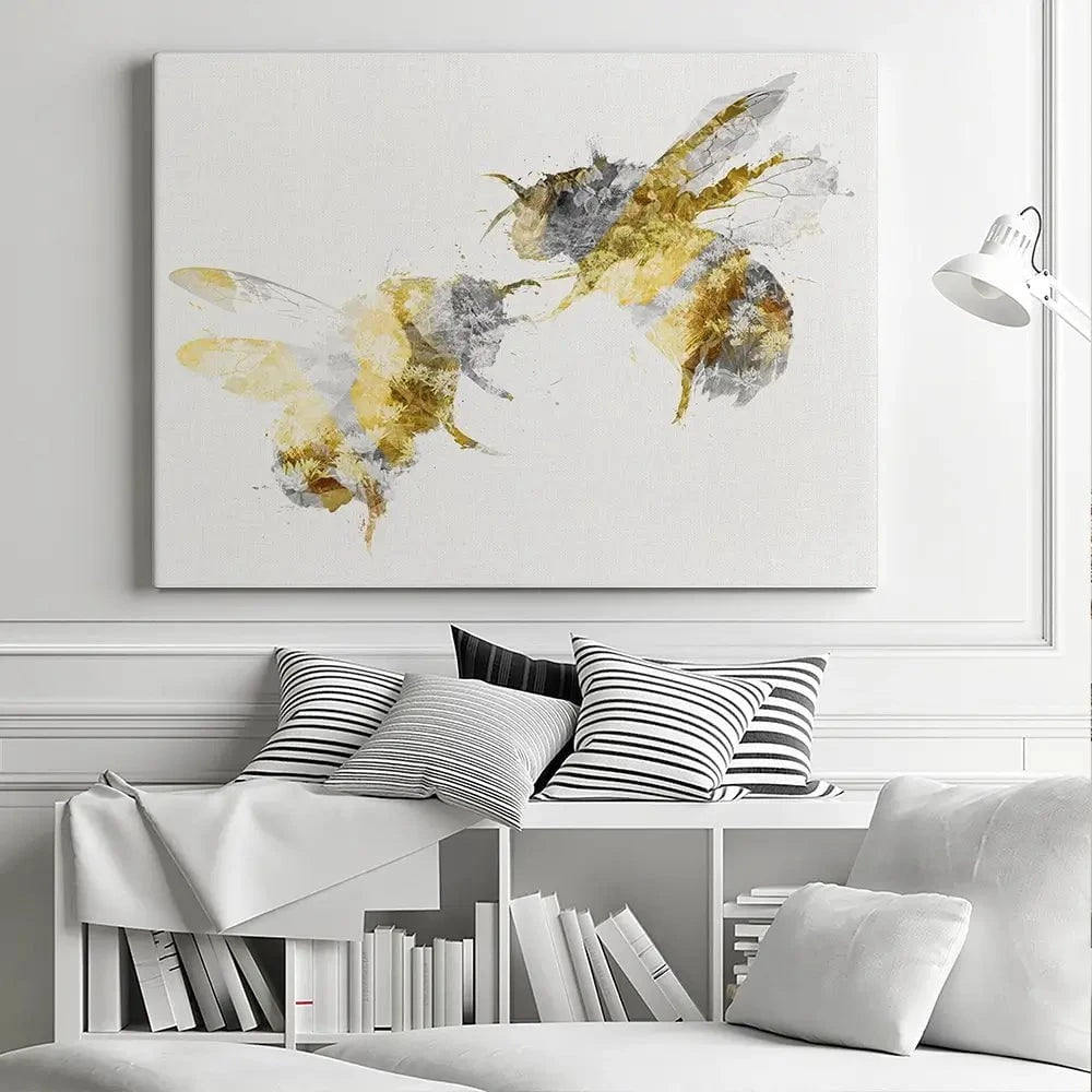 Golden Bees Canvas Print Golden Bees Canvas Print wall art product Aimee Linzi