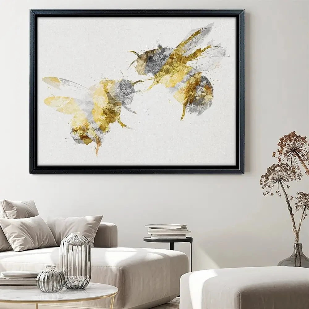 Golden Bees Canvas Print Golden Bees Canvas Print wall art product Aimee Linzi