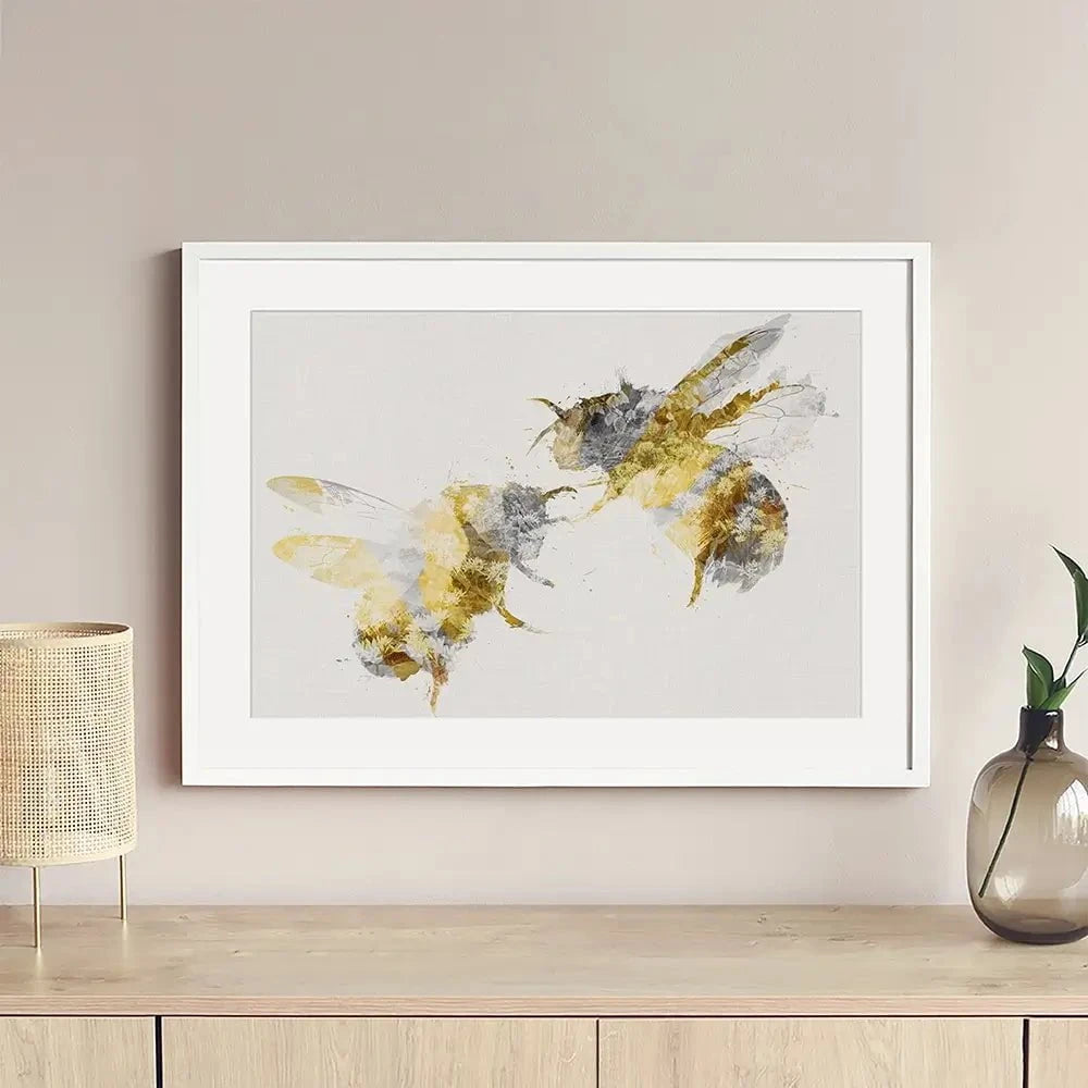 Golden Bees Framed Art Print Golden Bees Framed Art Print wall art product Aimee Linzi