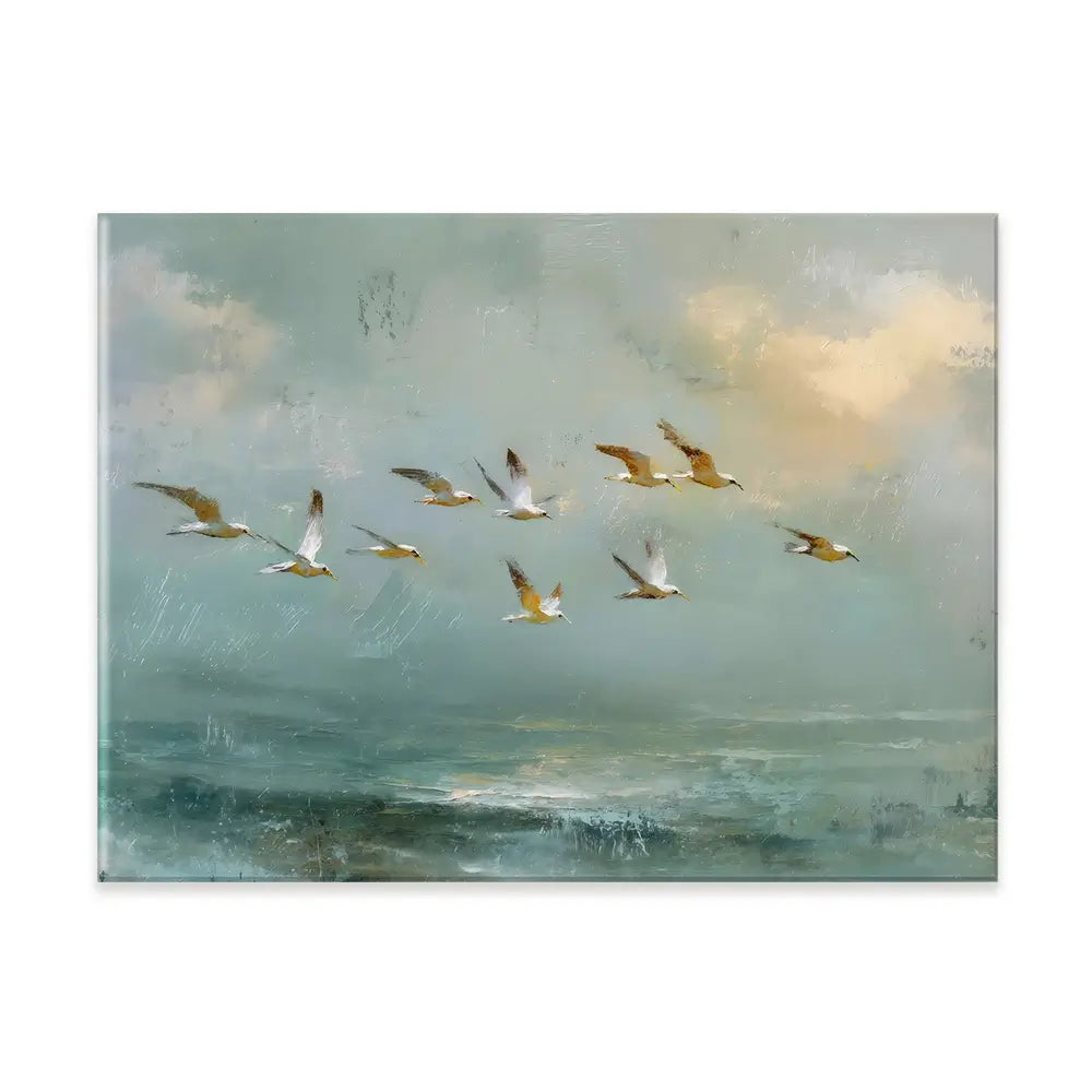 Golden Bird Flight Canvas Print Golden Bird Flight Canvas Print wall art product Petal Prints Design - Independent