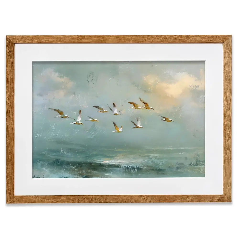 Golden Bird Flight Framed Art Print Golden Bird Flight Framed Art Print wall art product Petal Prints Design - Independent