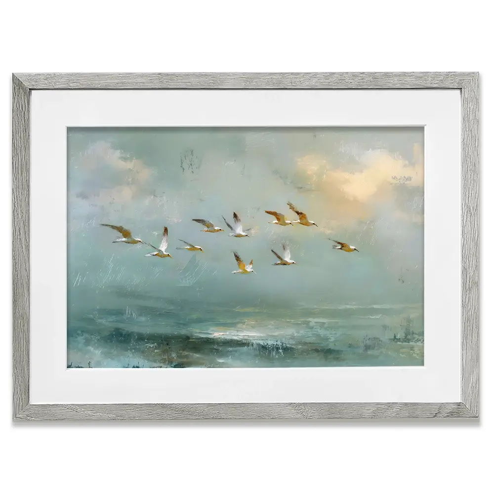 Golden Bird Flight Framed Art Print Golden Bird Flight Framed Art Print wall art product Petal Prints Design - Independent