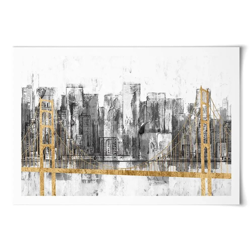 Golden Bridge Panorama Art Print Golden Bridge Panorama Art Print wall art product Jennifer Goldberger