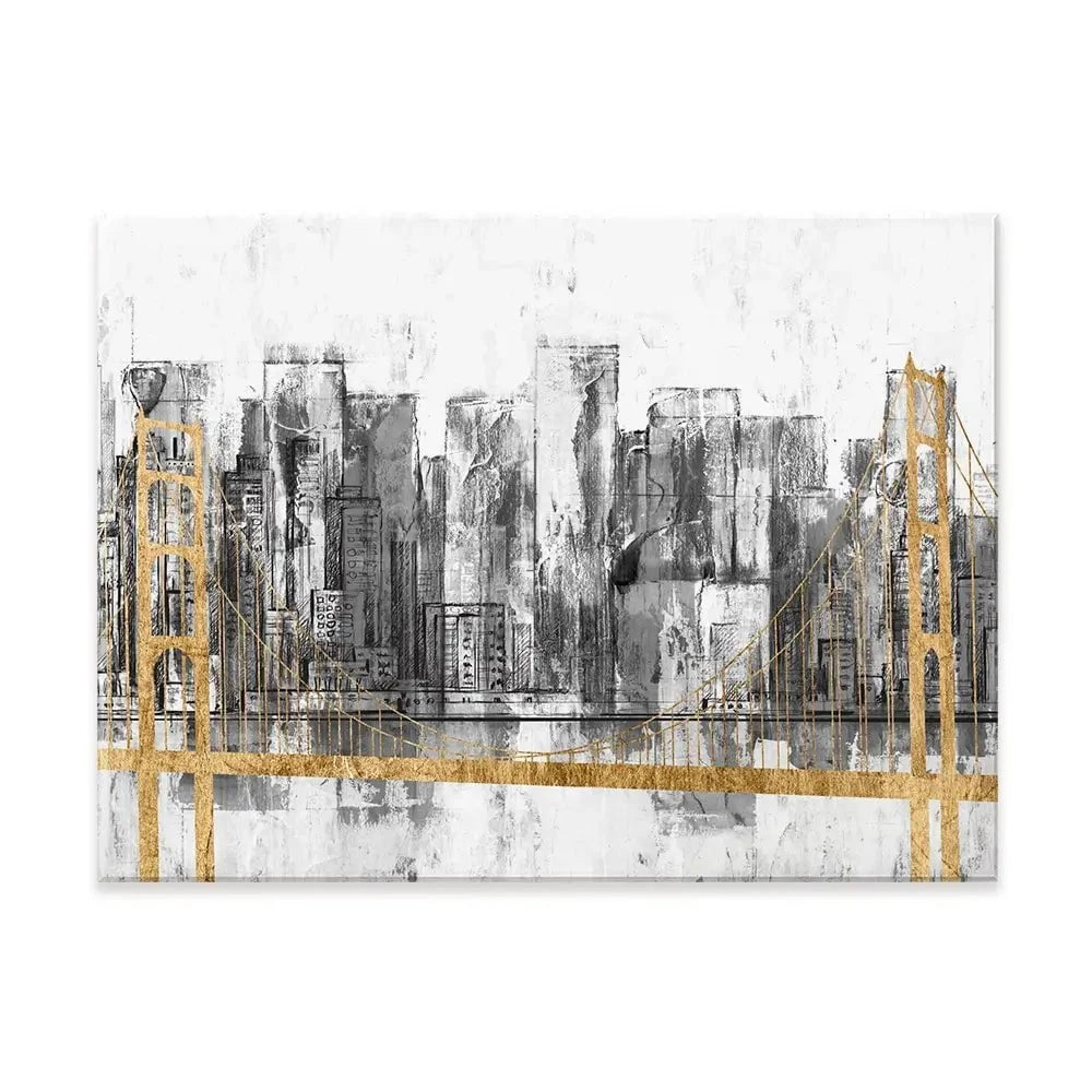 Golden Bridge Panorama Canvas Print Golden Bridge Panorama Canvas Print wall art product Jennifer Goldberger