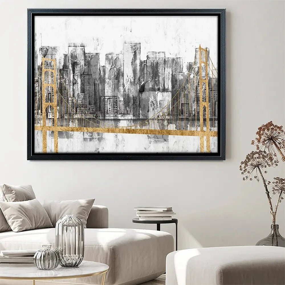 Golden Bridge Panorama Canvas Print Golden Bridge Panorama Canvas Print wall art product Jennifer Goldberger